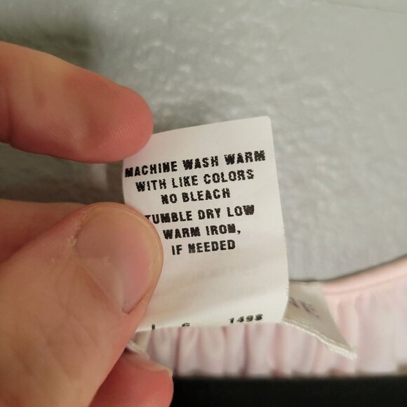 Vintage Shadowline Nightgown Sleep Dress Pink Floral Embroidered Neckline M - Picture 5 of 6